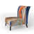Orange / beige / bleu sélectionné