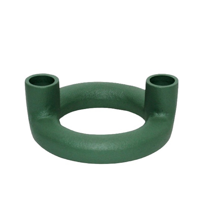 Aluminum Tabletop Candlestick, Green