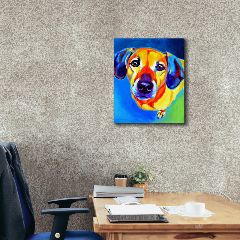 «Dachshund - Maisie» par Dawg Painter, H 24 po x l 20 po x P 0,75 po
