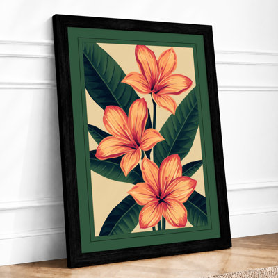 Three Orange Blooms Botanical - Print