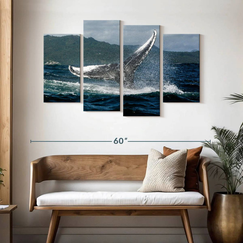Brampt Samana Humpback Whale, 32'' H x 52'' W