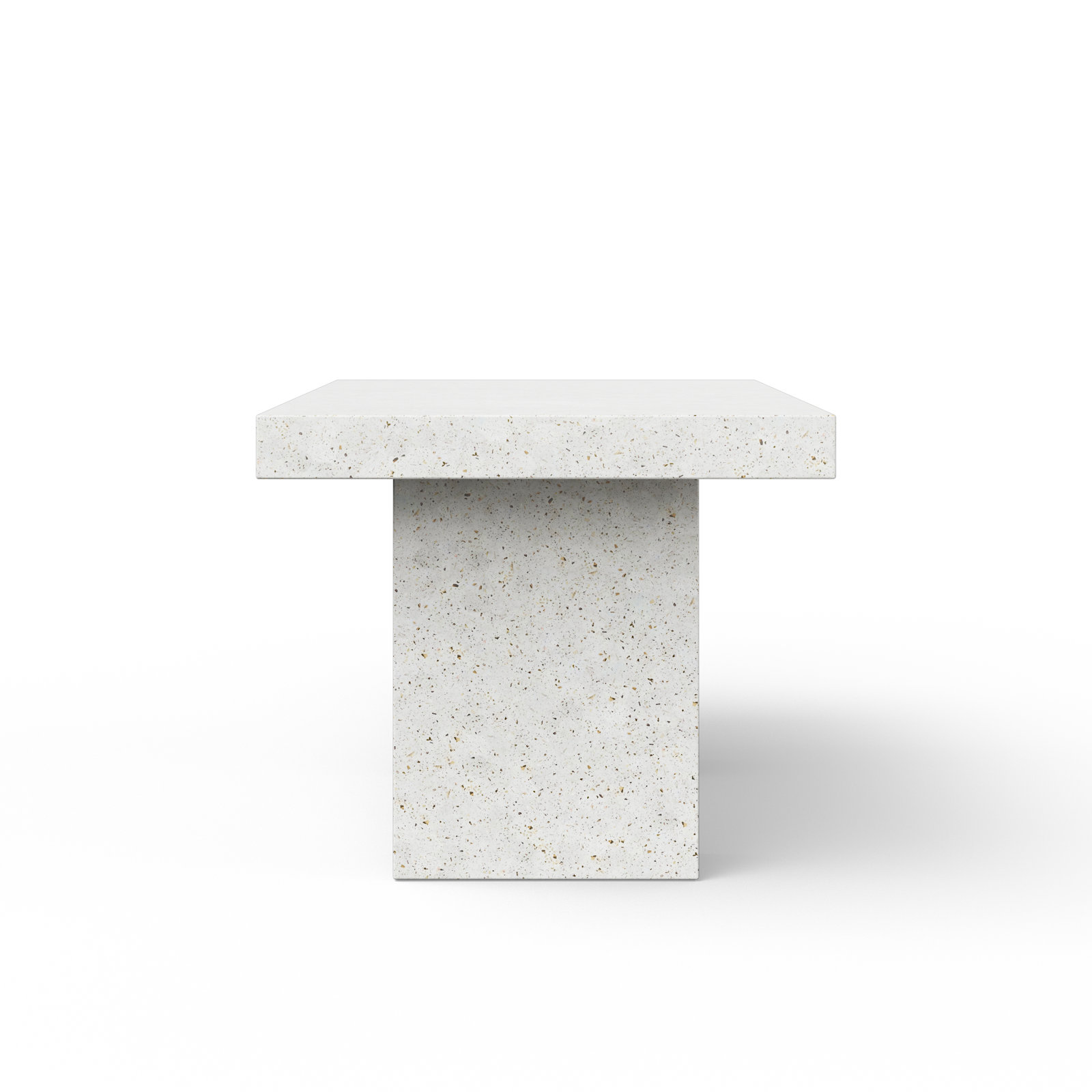 Kareen Dining Table, 70.75" L x 35.5" W, Standard Table (30.5" Height), Ivory Terrazo