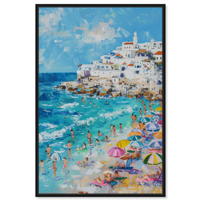 Art mural moderne sur la plage grecque par Art Remedy