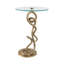 Table d'appoint ronde moderne en aluminium et verre Modern