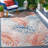 South Hadley Floral Gray/Rust/Navy Indoor / Outdoor Area Indoor/Outdoor Area Rug-1216250005