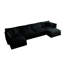 Grand traitement modulaire en U en forme de U en tissu d'ameublement modulaire en chenille