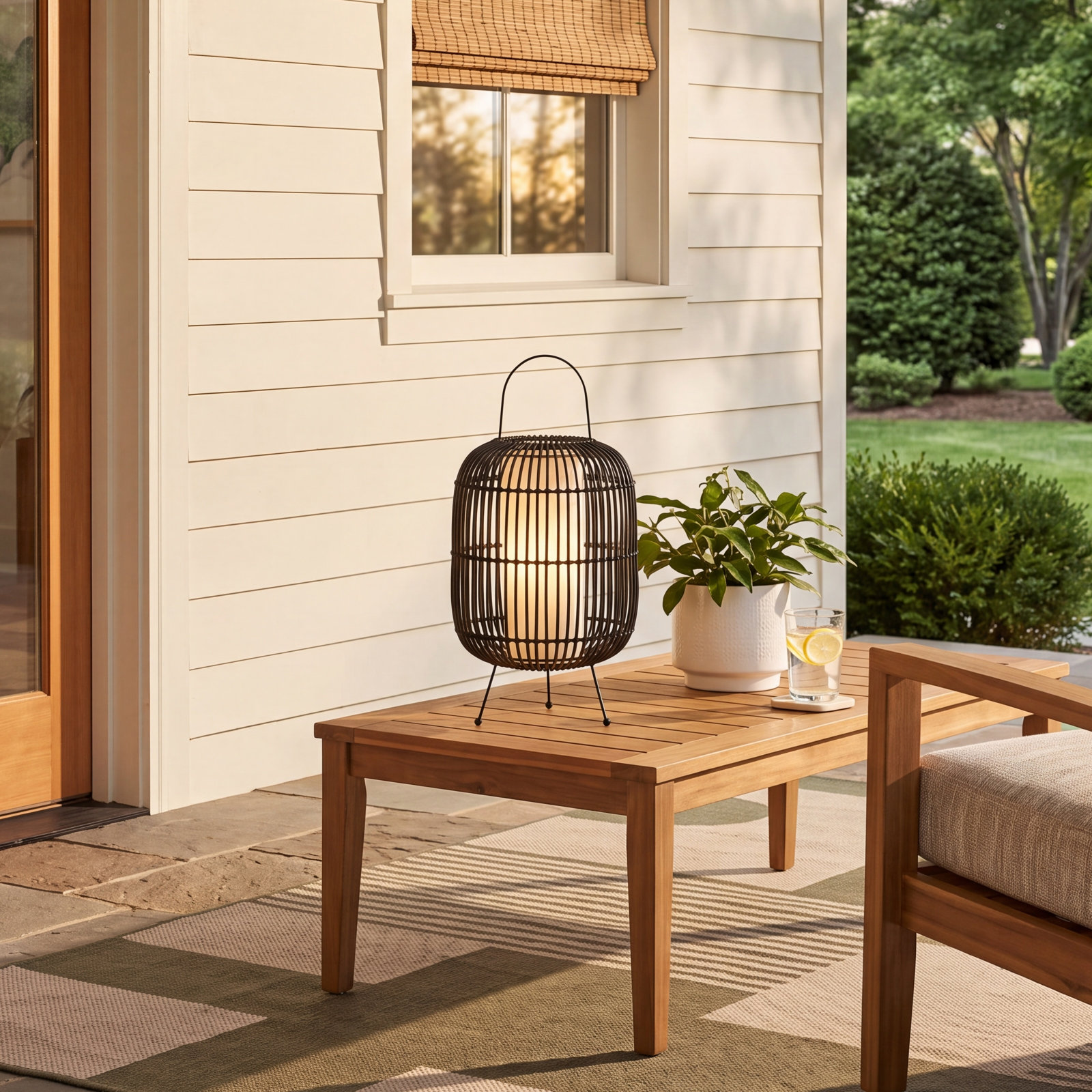 Charisse Battery LED Outdoor Light, Black