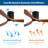 52 Inch Wooden Ceiling Fan, With 18W Led Light 3 Solid Wood Blades, Remote Control Reversible DC Motor With ETL Ceiling Fan For Home-318634640-318634634