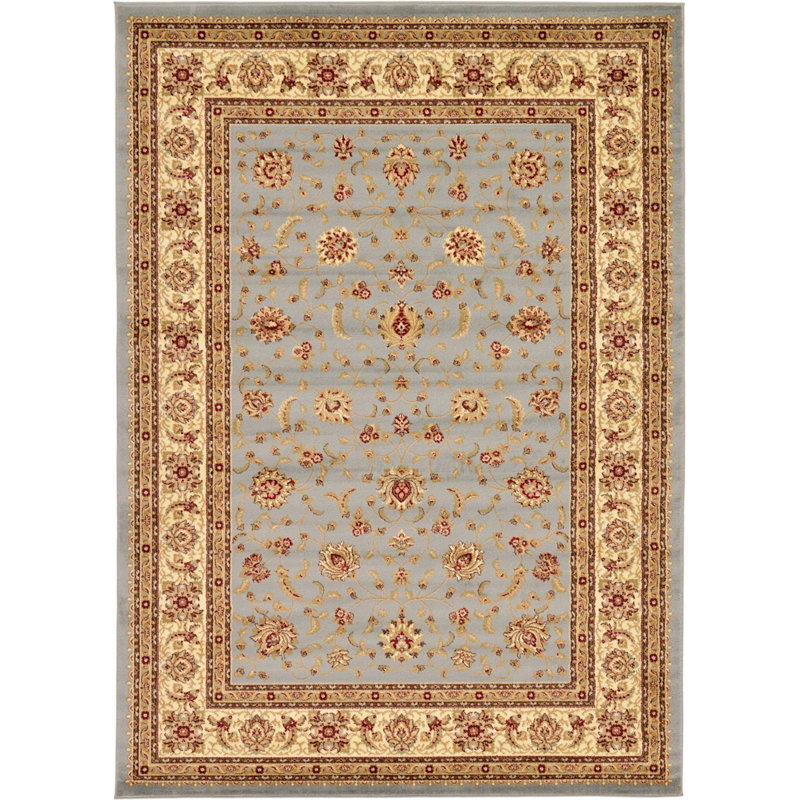 Tapis à motif oriental ciel Odyssey, Rectangle 7 pi x 10 pi