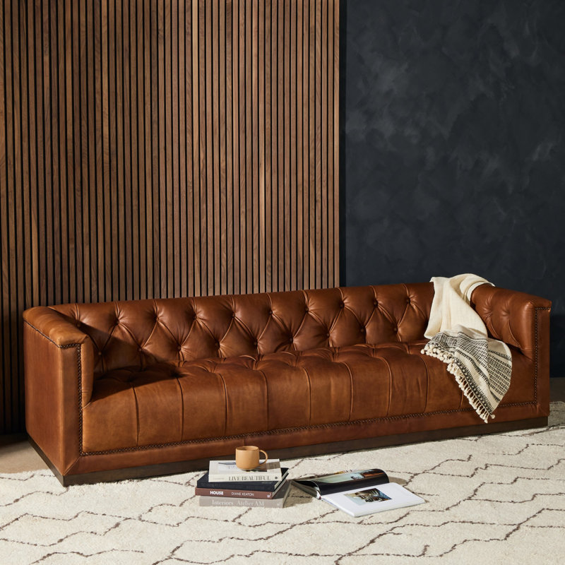Maxx Sofa, Heirloom Sienna Genuine Leather