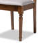 Ensemble de salle à manger 5 pièces Rizzo en tissu gris et bois fini noyer, H 38,6 po x l 17,9 po x P 19,3 po-1144763143-1144763142-1144763136