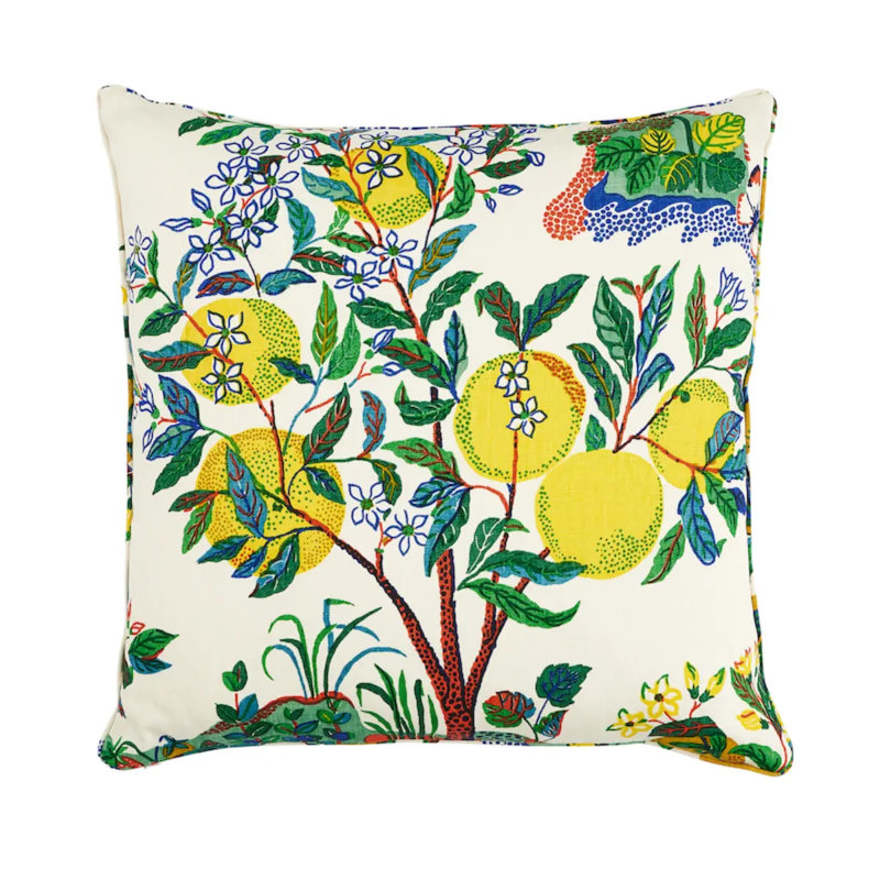 Citrus Garden Pillow, 22" H x 22" W, Primary