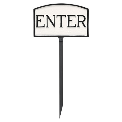 Enseigne de jardin statement enter