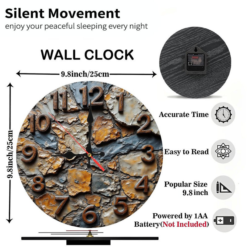 Horloge murale en pierre