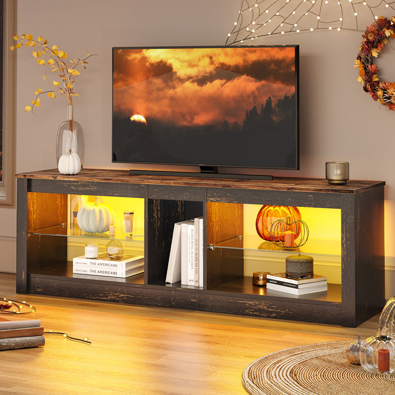Brandenburg TV Stand for TVs up to 55", Brown/Black