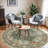 Washable Oriental Area Rug - Rugs for Living Room Soft Carpet for Bedroom Waterproof Floral Distressed Indoor Stain Resistant Non-Shedding Floor Carpets (Green)-203934521