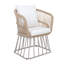 Ensemble de salle à manger 5 pièces pour l'extérieur avec table rectangulaire en bois de teck et 4 fauteuils