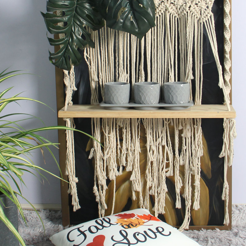 3 - Piece Pot Planter Set with Tray, Gray
