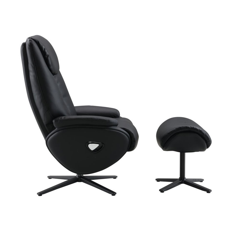Fauteuil d'appoint pivotant avec repose-pieds Motion