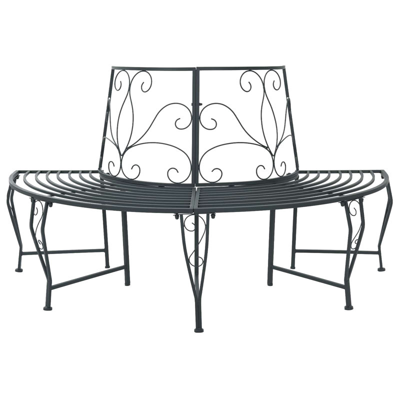 Outdoor Bench, Silver Grey