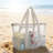 1Pcs Large Mesh Beach Tote Bags for Sand Toys, Family Travel, Grocery, Reusable Shopping-1432459058