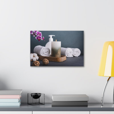Beautiful Burning Candle Forest Floral Nature Photography Canvas Wall Art