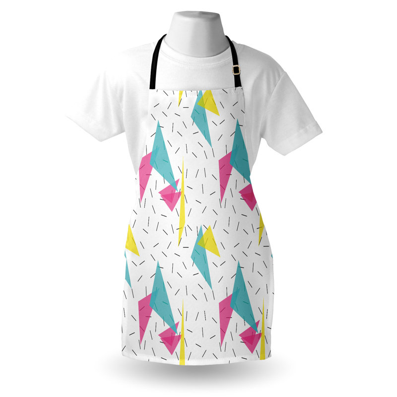 Multicolore East Urban Home, tablier abstrait unisexe, style Memphis