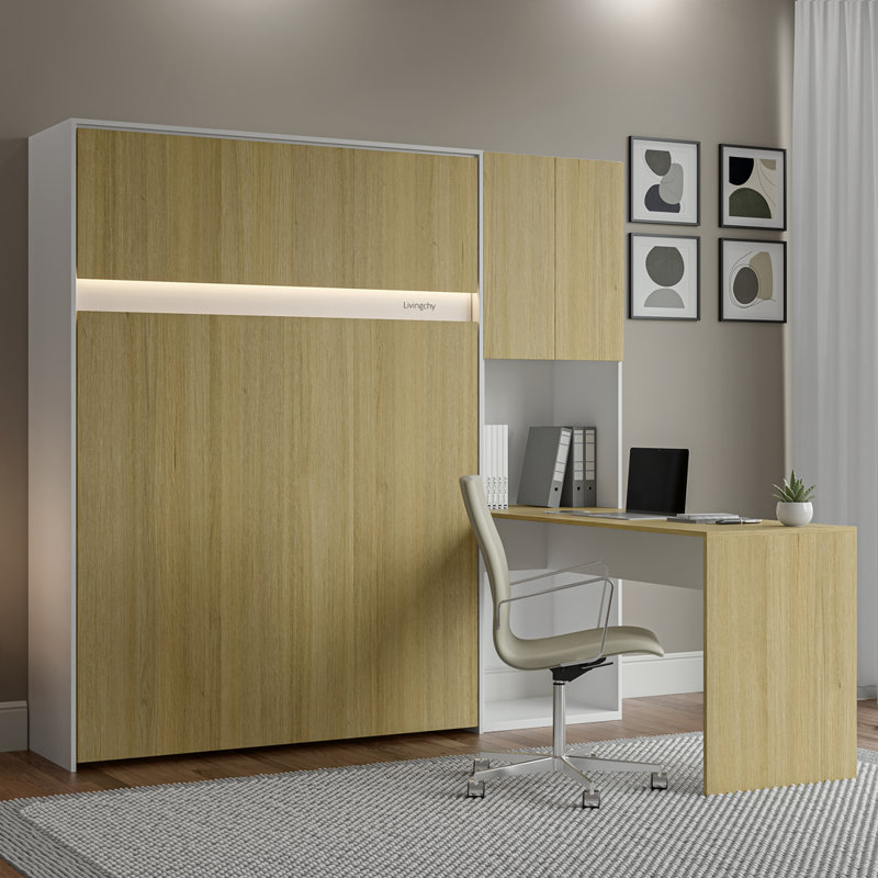 Roland Murphy Bed With Desk, Sheer Beauty, Full