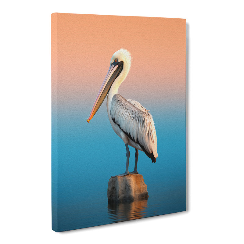 Pelican Minimalism - No Frame Print, 60cm H x 40cm W x 3cm D