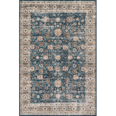 Aisling Bordered Traditional Washable Area Rug