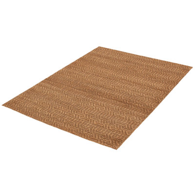 Tapis géométrique en jute tissé à plat à la main Newlyn
