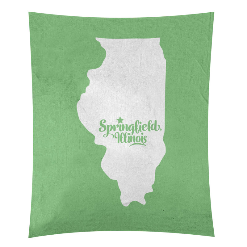 Tapisserie Springfield Illinois, H 104 po x l 88 po, Vert