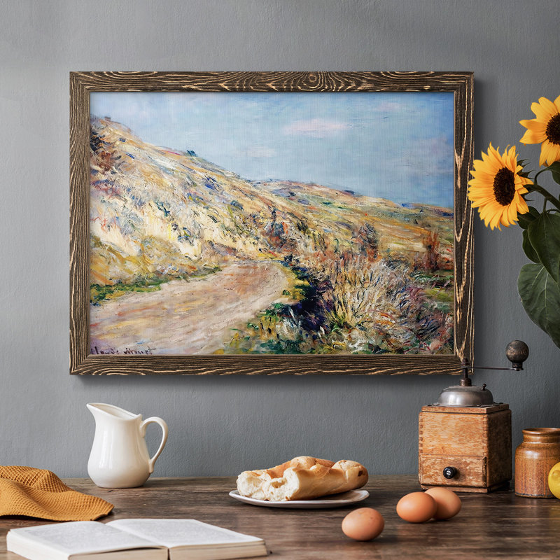 The Road To Giverny, 1885, reproduction d'art sur toile, Noyer, H 28 po x l 42 po x P 1,5 po