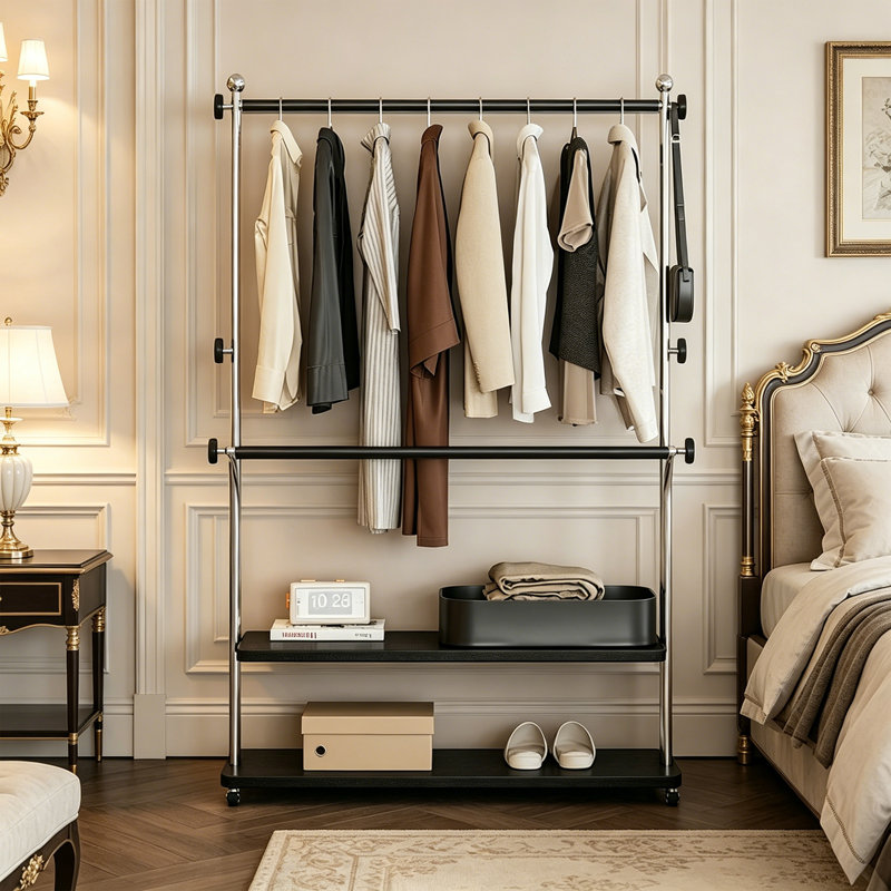 Modern Rolling Coat Rack