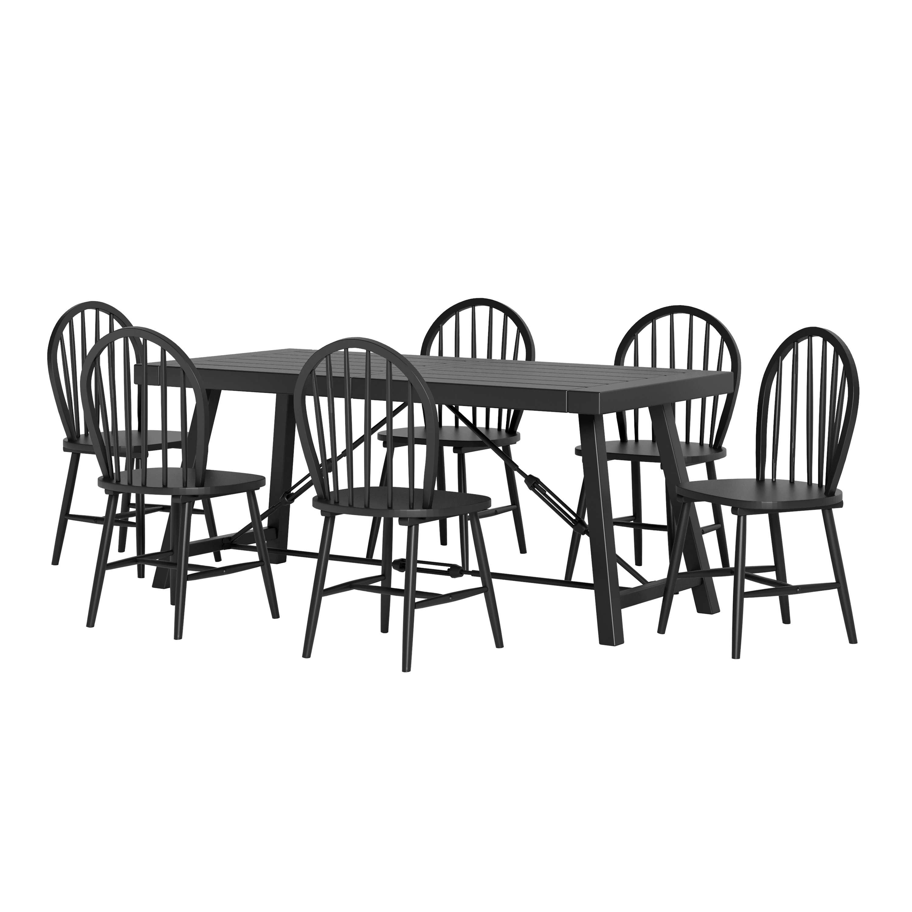 17 Stories 6 Person Dining Set Wayfair 2836