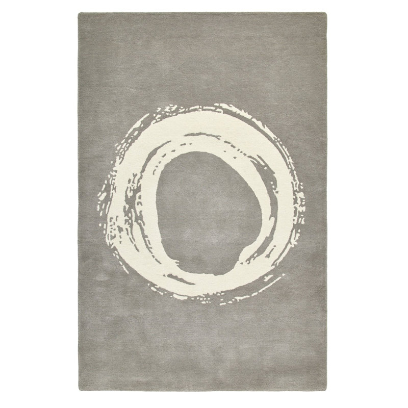 Tufted Wool Grey Rug, Rectangle 120 x 170cm