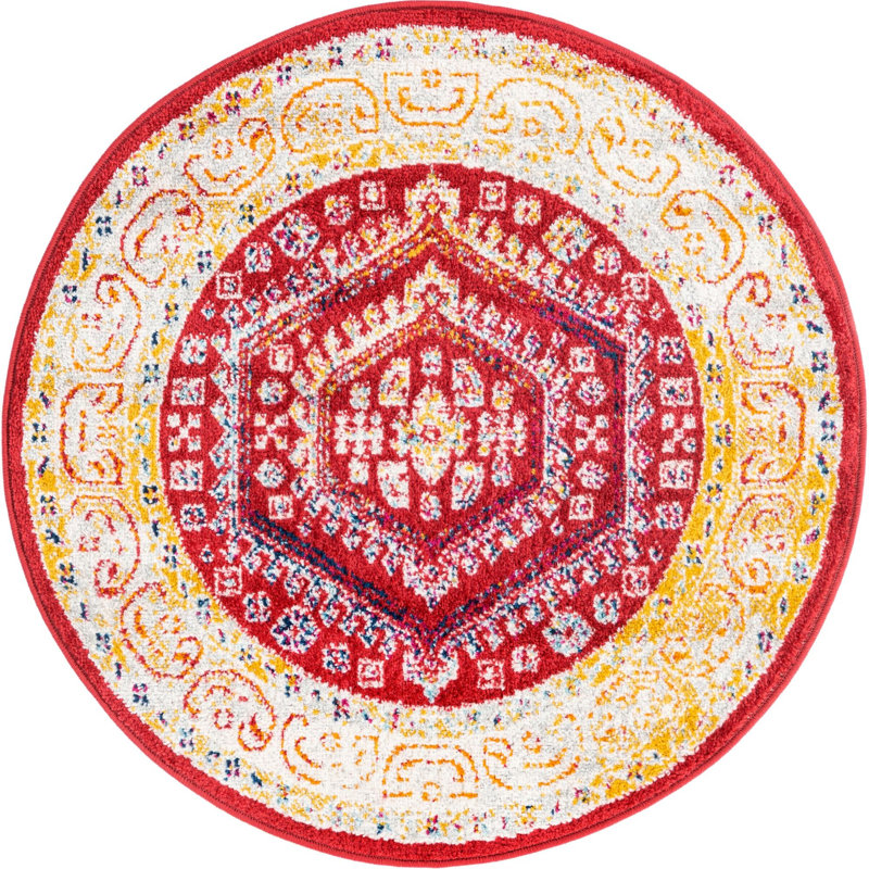 Milojica Oriental Indoor Rug, Round 3'