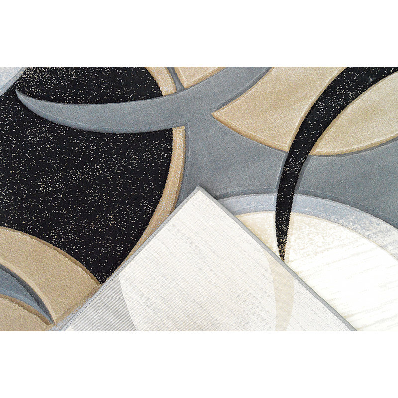 Mccampbell Abstract Indoor Rug, Round 6'6''