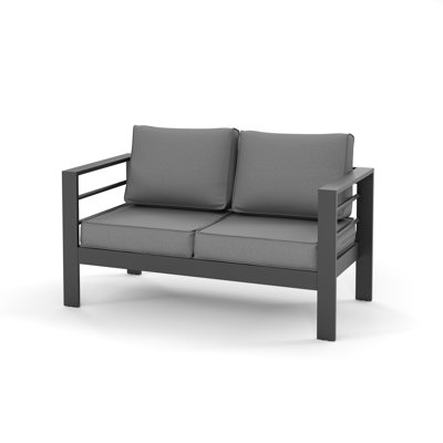 Aluminum Loveseat With Cushion by PatioVista