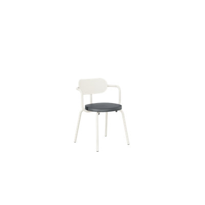 Chaise avec accoudoirs en métal Khylia