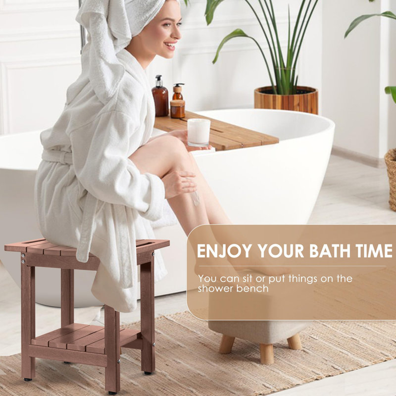 HDPE Shower Benches, Brown