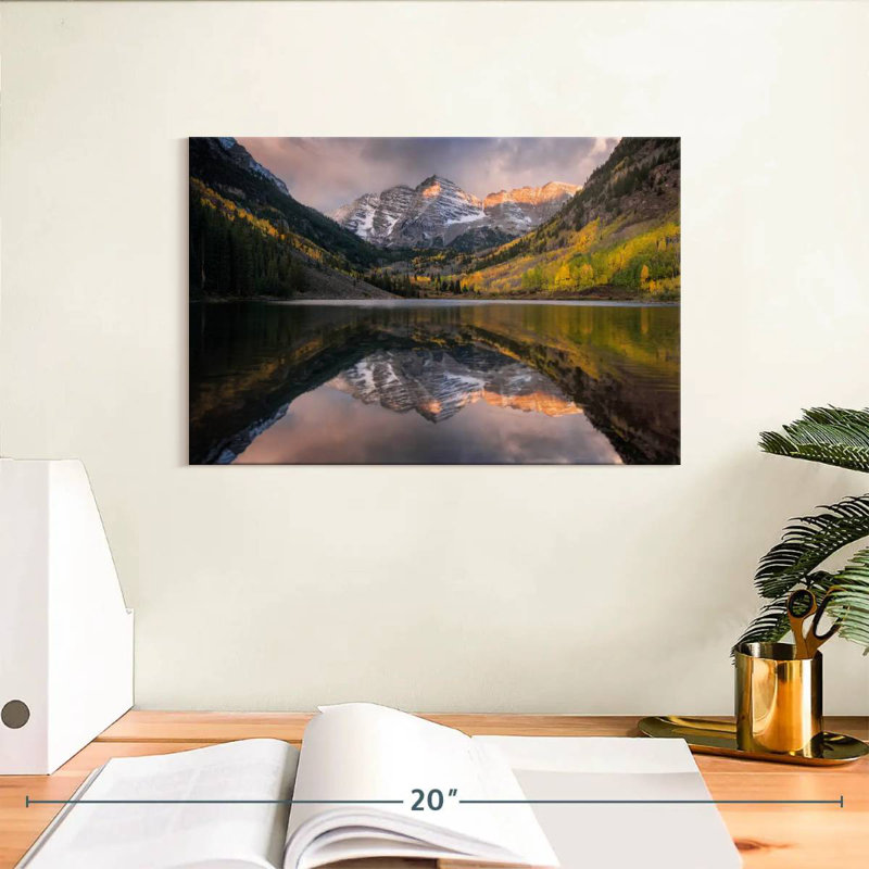 Alvord Maroon Bells Mountain Landscape, 8" H x 12" W