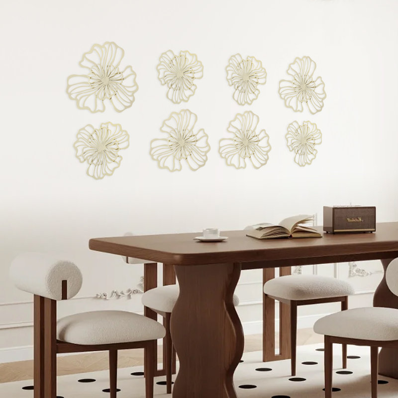 7-Piece Metal Wall Decor, Gold