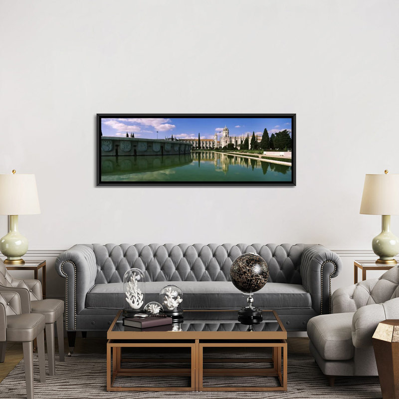 Mosteiro Dos Jeronimos, Belem, Lisbon, Portugal par Panoramic Images - reproduction d'art sur toile tendue, Cadre noir