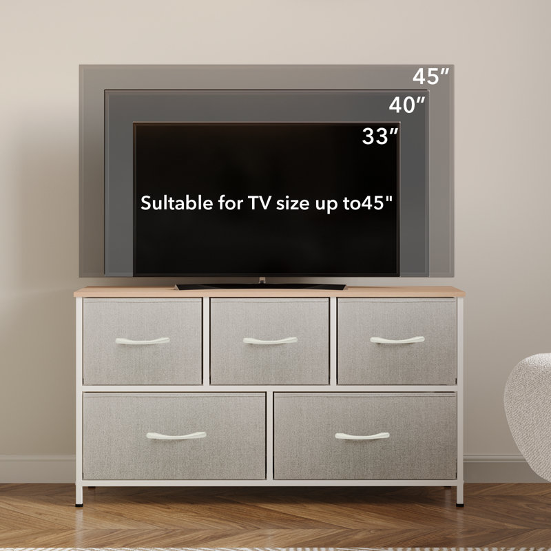 Riebling 5 Drawer Storage Drawer, Brown