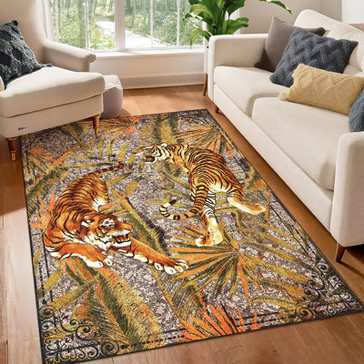 Tapis d'intérieur pour salon Tapis floral antidérapant Doux velours Chambre à coucher douce Salle à manger Bureau à domicile