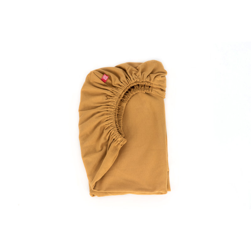 Anjelica Cotton - Piece Cot Bed Fitted Sheet, Mustard, 70 x 140cm