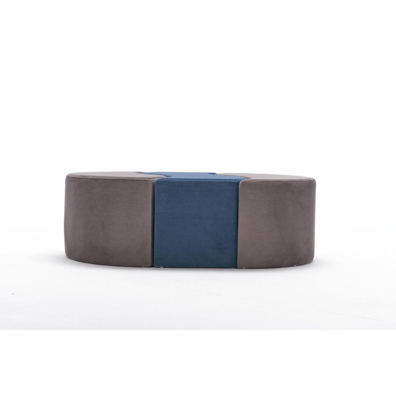 Pouf moderne en velours avec structure en bois, 47,2 po x 15,7 po x 31,5 po | 100% polyester pour plus de confort et de durabilité | Parfait pour les hôtels, les espaces de divertissement et les décors contemporains