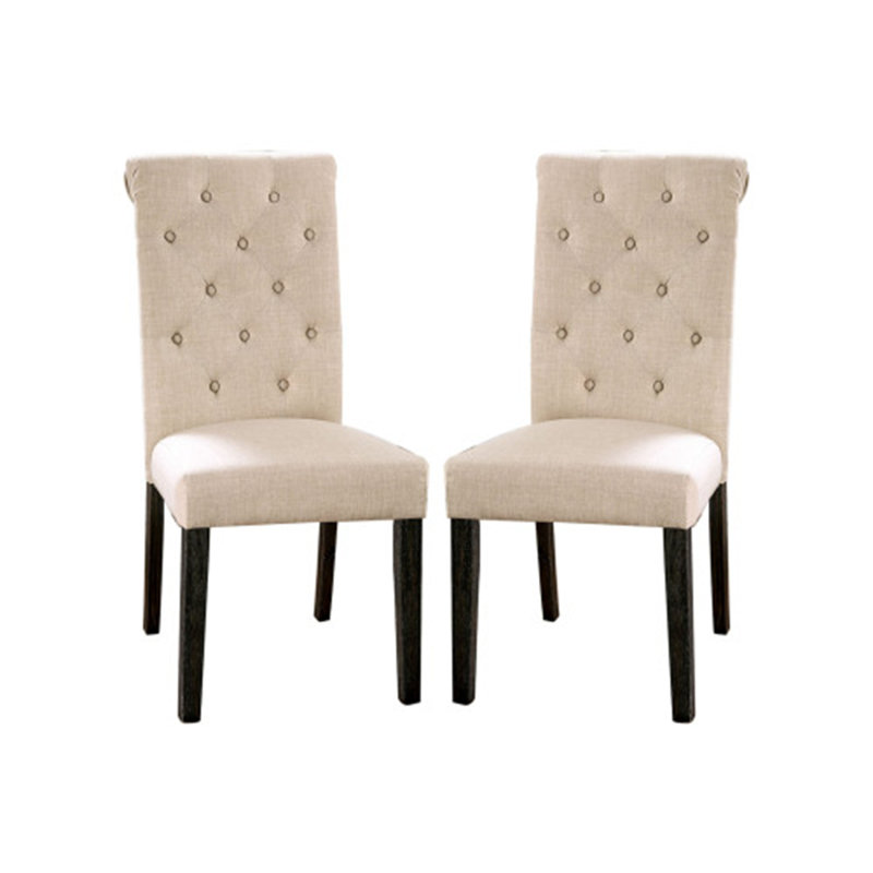Chaises de salle à manger rembourrées en tissu