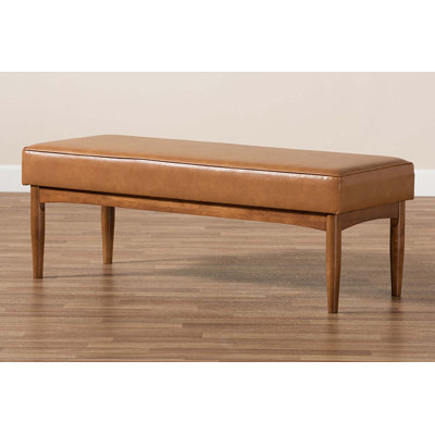 Faux Leather Upholstered Bench
